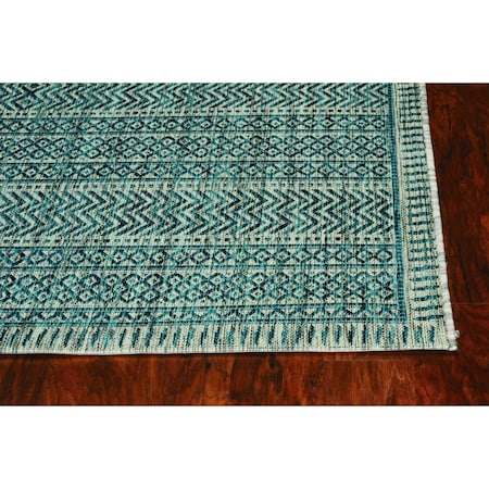 Palacedesigns 47 x 31 in. Teal Polypropylene Rug PA3683058